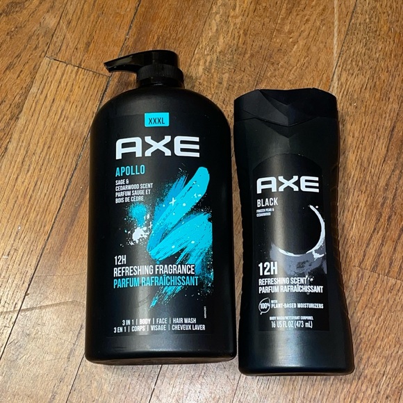 •AXE•NWT BUNDLE OF 2-MENS BODY WASH APOLLO (33.8 FL.OZ/ 1L) & BLACK (16 FL.OZ) - Picture 3 of 3